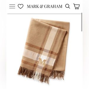 Mark & Graham Plaid Throw Blanket (without the embroidery)